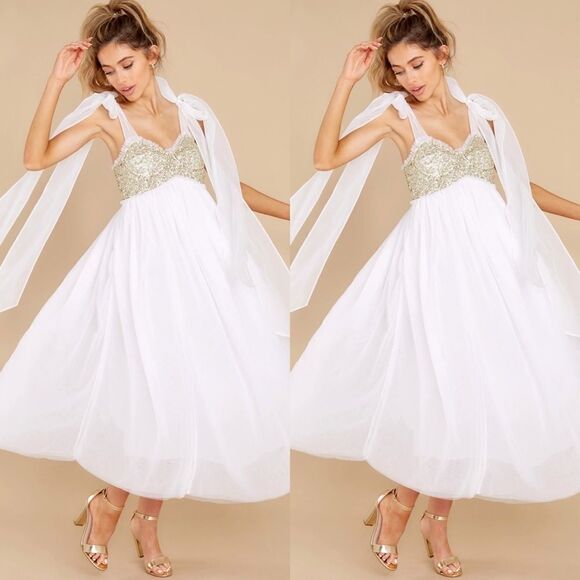 NEW LOVESHACKFANCY Romia White Dress - Picture 2 of 5